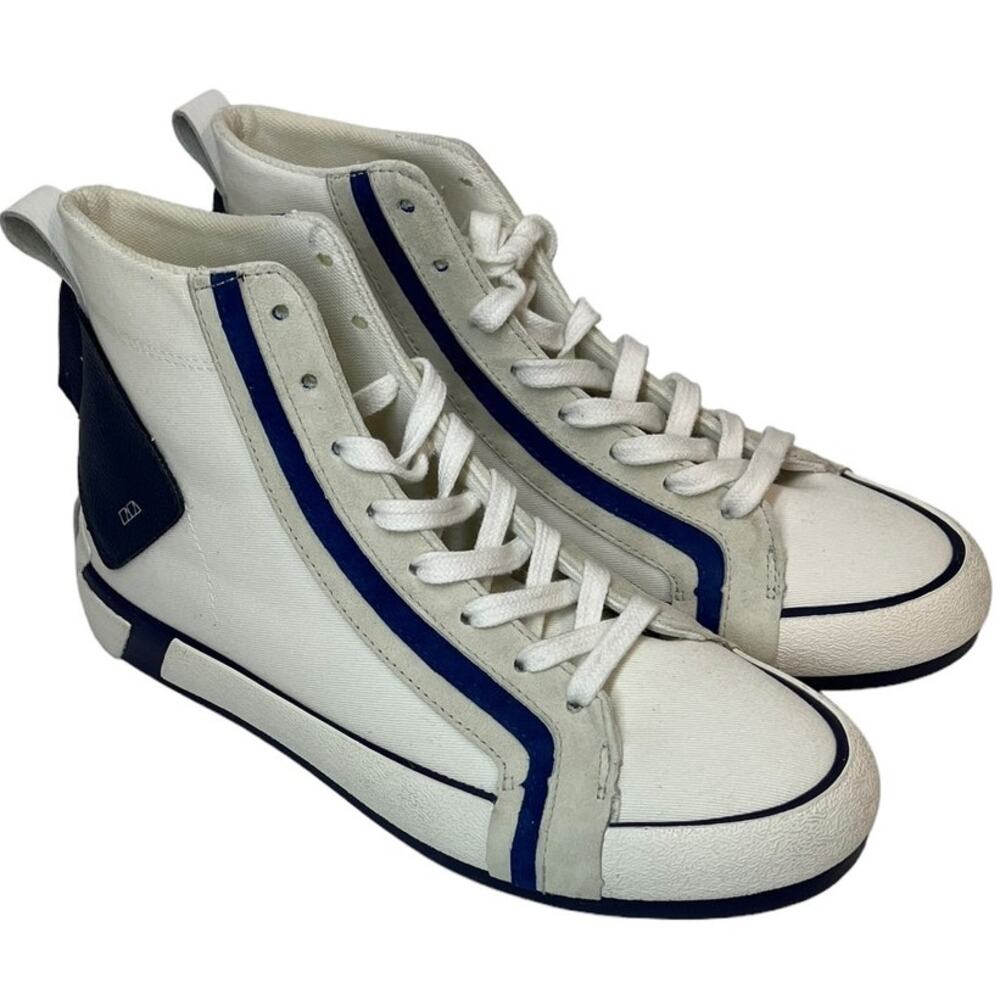 ZARA Blue & White High Top Ankle Tennis Shoes SZ 37